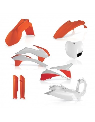 kit de plasticos acerbis 0016874 010 014a naranja blanco para ktm sx y sx f 2013 20144