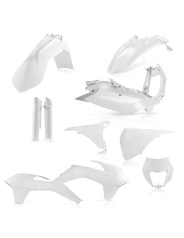 kit de plasticos acerbis 0017204 030 blanco para ktm exc y exc f 2014 2015