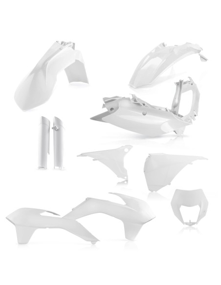 kit de plasticos acerbis 0017204 030 blanco para ktm exc y exc f 2014 2015