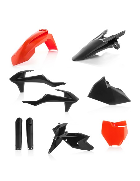 kit de plasticos acerbis 0021741 313 negro naranja para ktm sx y sx f 2016 2018