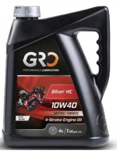 aceite de motor sinteico gro biker hc 10w40 4 litros