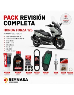 Kit de mantenimiento Honda Forza 125 2021-2024 Motul Bando NGK con filtros y arandela de cárter