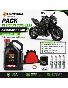 Kit de mantenimiento Kawasaki Z900 2021-2024 Motul 7100 Champion NGK
