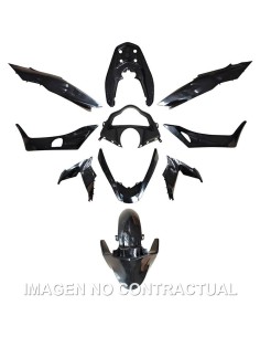 kit de plasticos hert 480014 negro mate para honda pcx 125 2014 2016