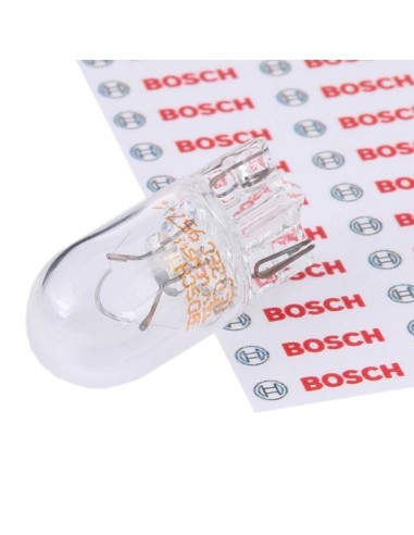 bombilla auxiliar bosch pure light w5w 12v 5w pack 10 unidades 1987302206