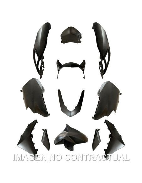 kit plasticos hert yamaha n max 125 11 pzas gris mate metalizado