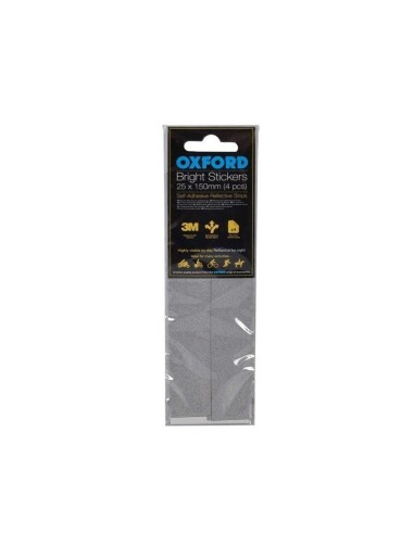 adhesivos reflectantes oxford re462 bright stickers 25 x 150 mm 4 piezas