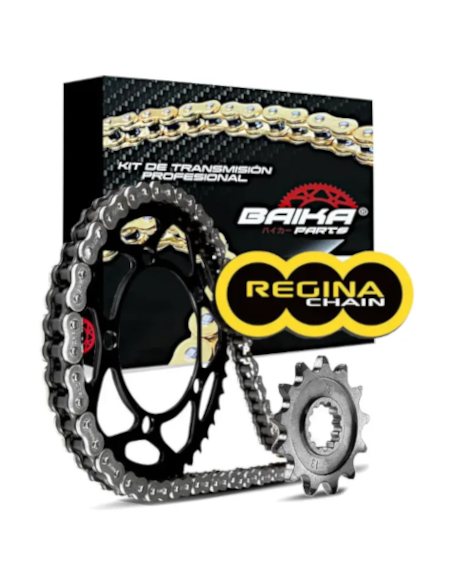 Kit de transmisión Benelli TRK 702 y TRK 702 X JT Sprockets 15/46 con cadena Regina ZRT 520 118 pasos