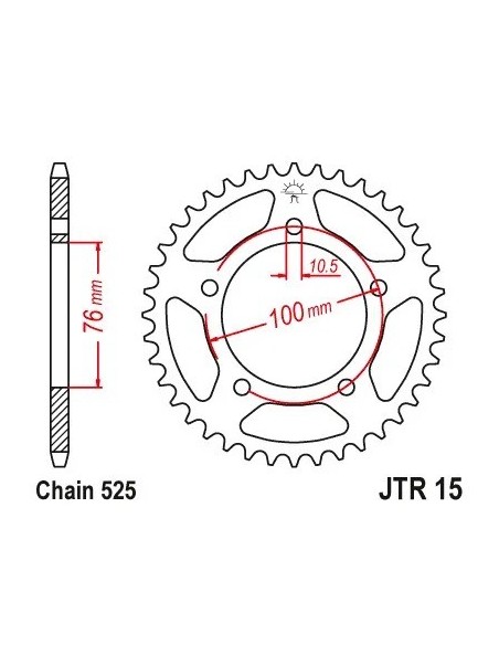 Kit de transmisión Benelli Leoncino 800 JT Sprockets 16/46 con cadena Regina ZRA 525 112 pasos