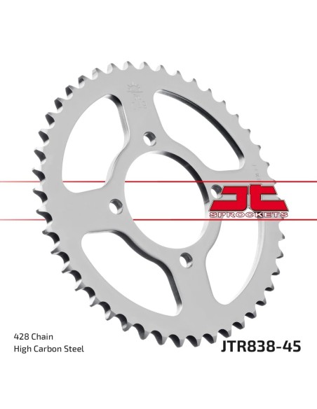 Kit de transmisión Yamaha YBR 125 2007-2014 JT Sprockets 14/45 con cadena Regina 420 120 pasos
