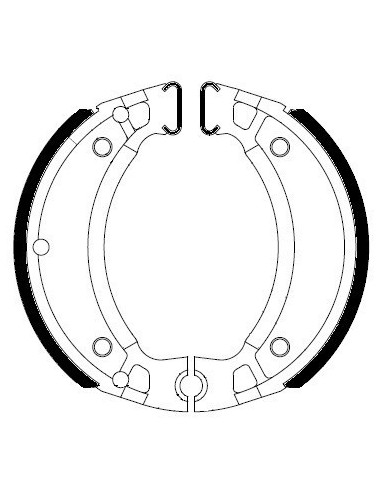 zapatas de freno ferodo fsb731a organicas 110 x 25 mm para yamaha y scooters compatibles