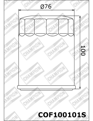 filtro de aceite champion para moto cof100101s
