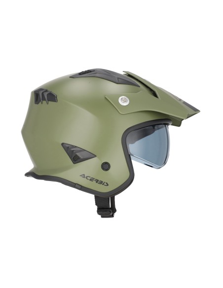 casco acerbis jet aria 22 06 verde militar mate talla l