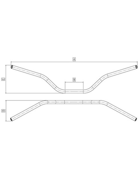 manillar domino moto naked acero 0113 31 20 04 3