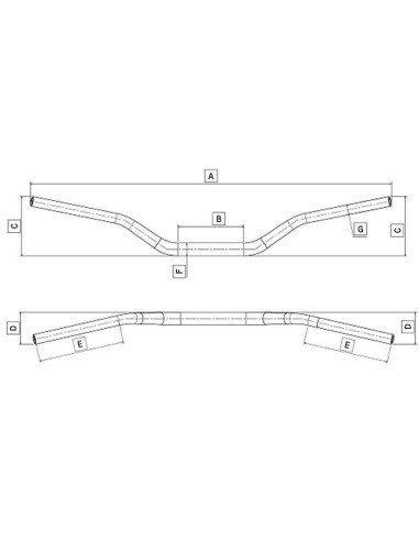 manillar de domino hsa pliegue alto negro 0461 94 10 04 0