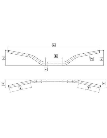 manillar de domino hsa pliegue alto negro 0461 94 10 04 0