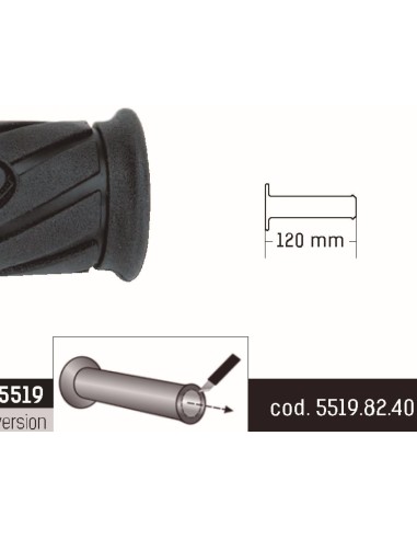 punos de domino negro negro 120mm abiertos 5519 82 40 06 0