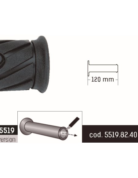punos de domino negro negro 120mm abiertos 5519 82 40 06 0