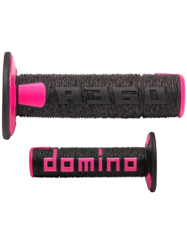 punos off road domino a360 negro fucsia 22 26 mm enduro motocross