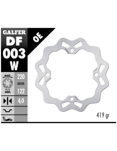 disco freno moto galfer wave fijo 220x4mm df003w