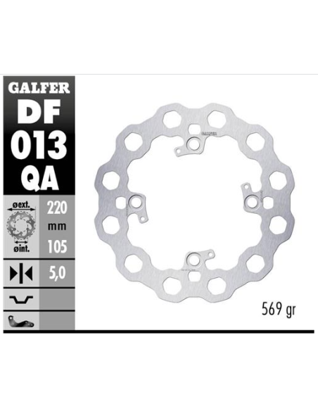 disco freno moto fijo galfer qubic 220x5mm df013qa