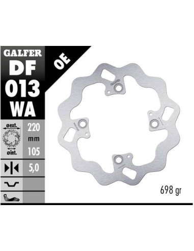 disco freno moto galfer wave fijo 220x5mm df013wa