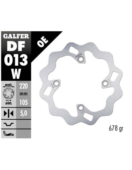 disco freno moto galfer wave fijo 220x5mm df013w