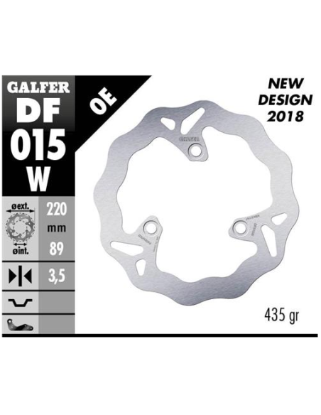 disco freno moto galfer wave fijo 220x3 5mm df015w