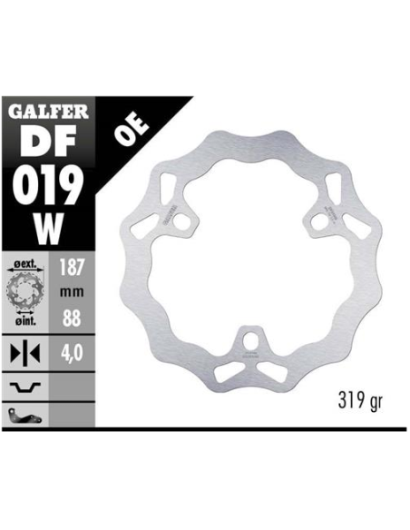 disco freno moto galfer wave fijo 187x4mm df019w