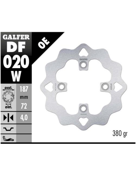 disco freno moto galfer wave fijo 187x4mm df020w