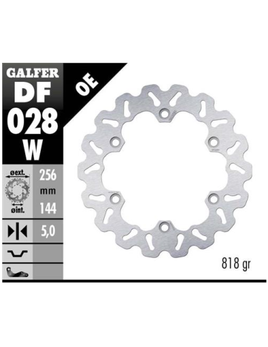 disco freno moto galfer wave fijo 256x5mm df028w