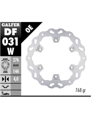 disco freno moto galfer wave fijo 276x4mm df031w