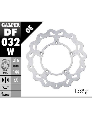 disco freno moto galfer wave fijo 316x5mm df032w