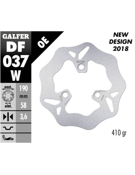 disco freno moto galfer wave fijo 190x3 6mm df037w