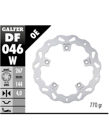 disco freno moto galfer wave fijo 276x4mm df046w