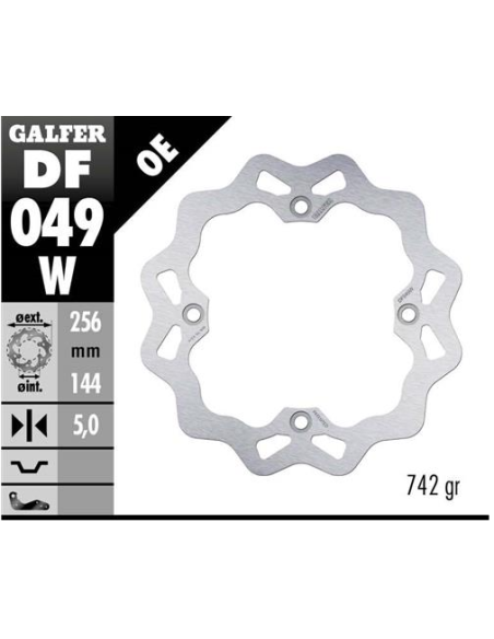 disco freno moto galfer wave fijo 256x5mm df049w