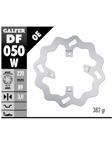disco freno moto galfer wave fijo 220x3mm df050w