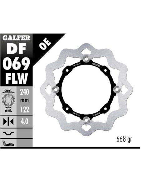 disco freno moto galfer wave flotante 240x4mm df06