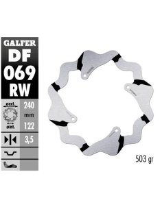 disco freno trasero wave galfer df069rw 240x3 5 mm honda cr crf 4 tornillos o140