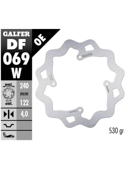 disco freno moto galfer wave fijo 240x4mm df069w