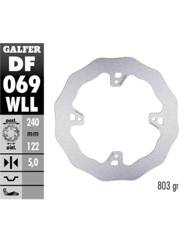 disco freno moto galfer wave fijo solido df069wll