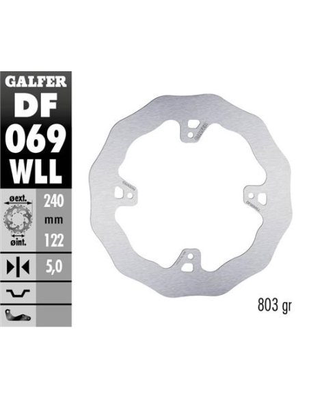 disco freno moto galfer wave fijo solido df069wll