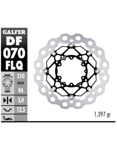 disco de freno delantero galfer df070flq cubiq flotante acero 310x5 mm