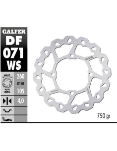 disco freno moto moto galfer wave fijo 260x4 2mm d