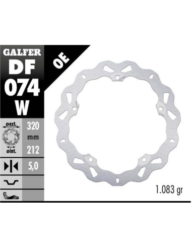 disco freno moto galfer wave fijo 320x5mm df074w