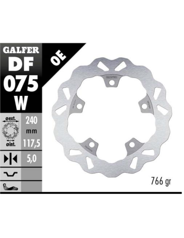 disco freno moto galfer wave fijo 240x5mm df075w