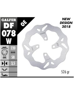 disco freno moto galfer wave ondulado df078w