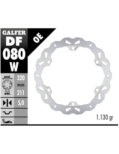 disco freno moto galfer wave fijo 320x5mm df080w