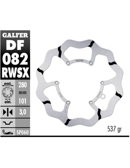 disco freno moto flotante galfer wave df082rwsx