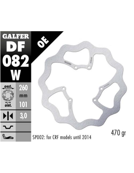 disco freno moto galfer wave fijo 260x3mm df082w